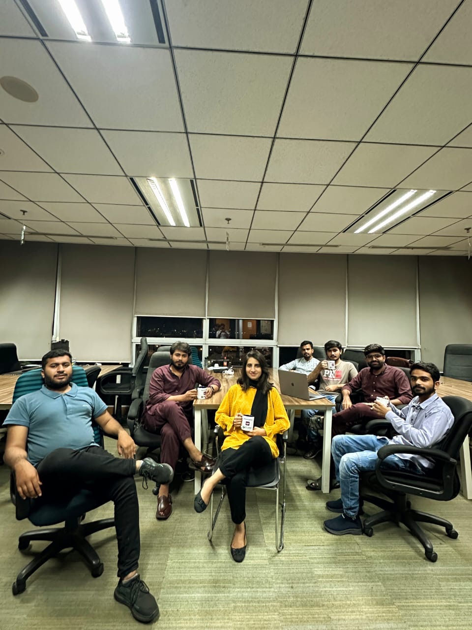 The Solutions Wave delivery team together in the Arfa Software Technology Park office